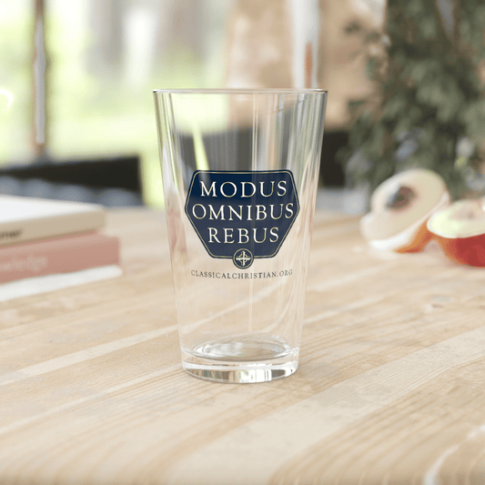 Moderation Pint Glass-Clear Letters