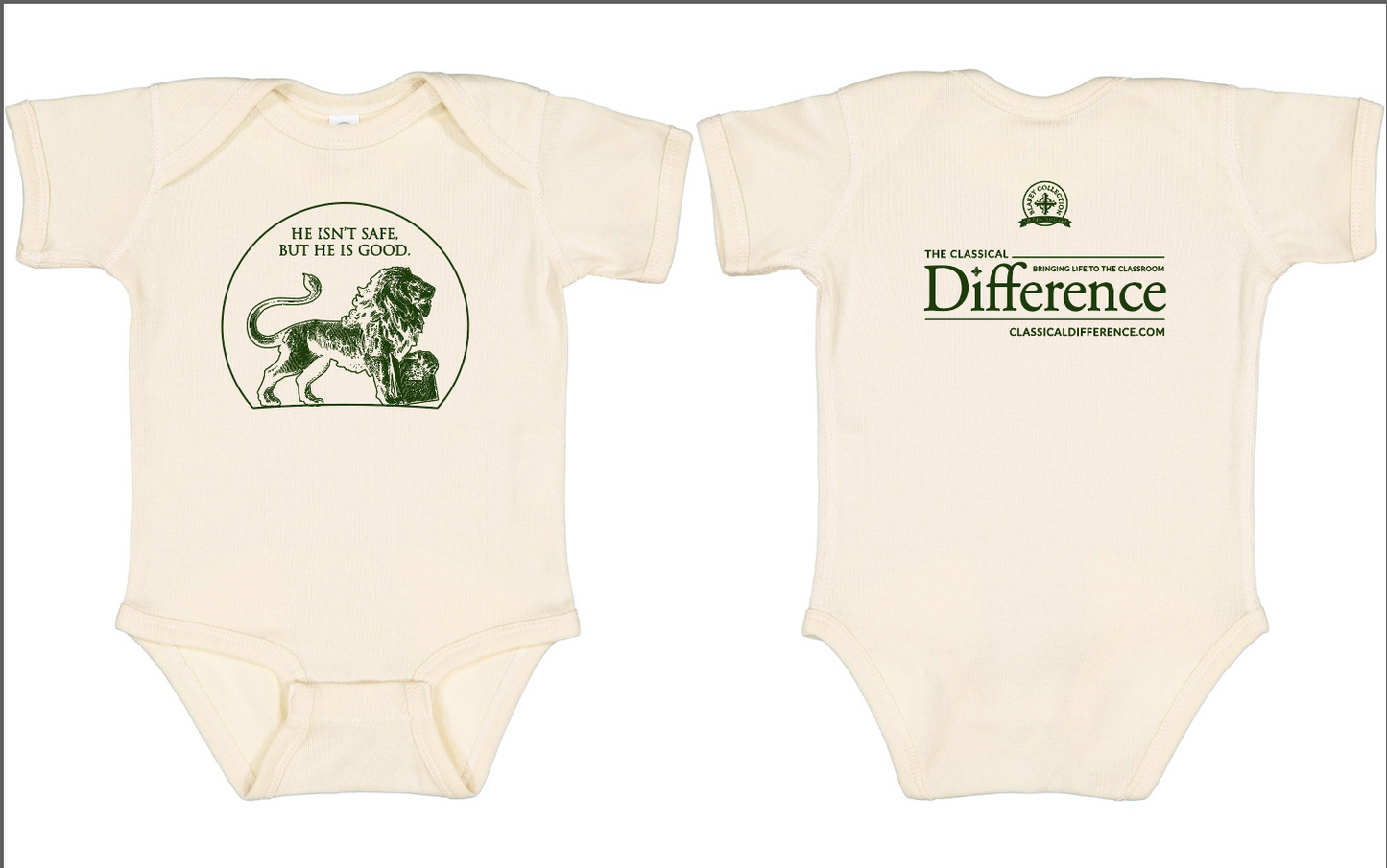 Onesie-Infant: C.S. Lewis-"He isn't safe, but he is good."